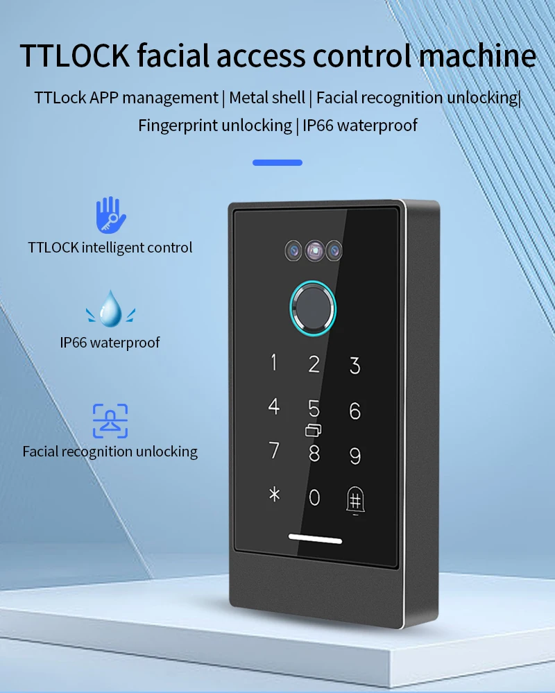 Ttlock Face Recognition Smart Lock Controller Facial Access Control Keypad Biome