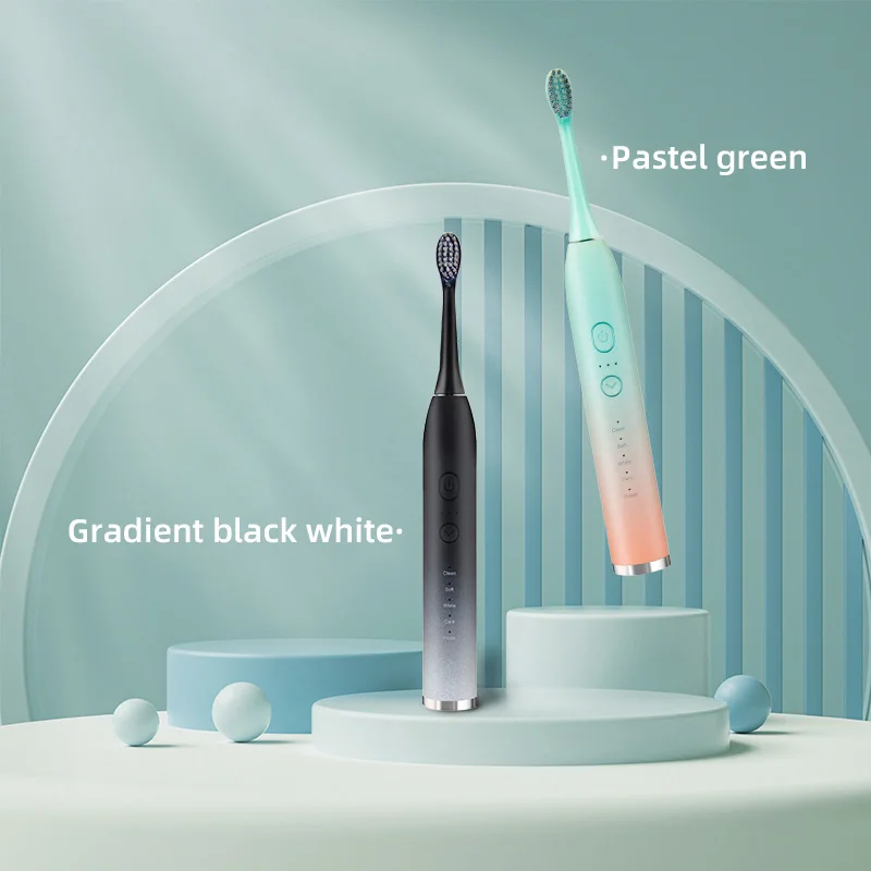Electric Sonic Toothbrush Rechargeable Waterproof Electronic USB Charge Whitening Tooth Brushes Replacement Heads Adult