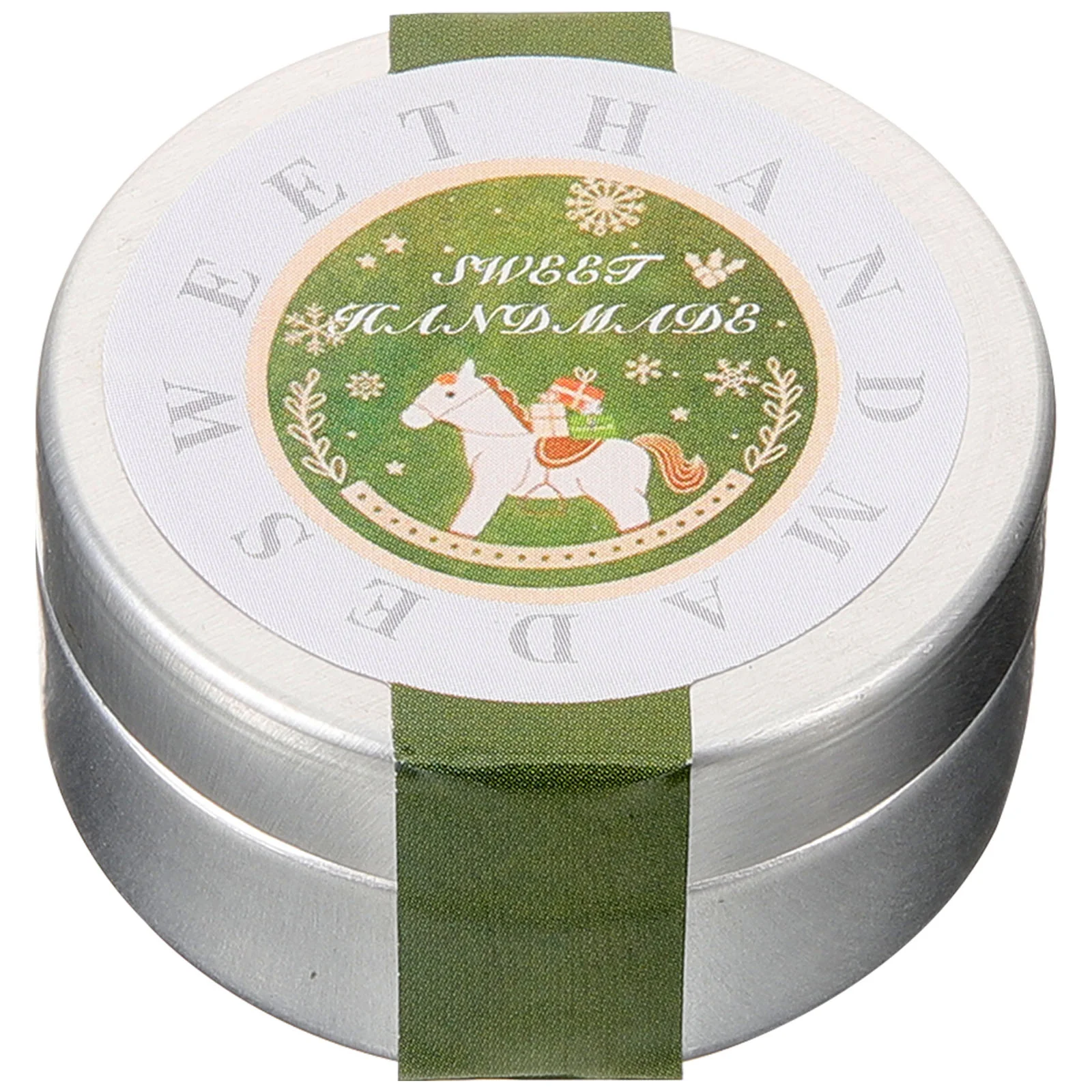 

Miniature Christmas Empty Tin Mini Round Cookie Tin Candy Box Food Storage Container Lids Dollhouse Accessories Doll