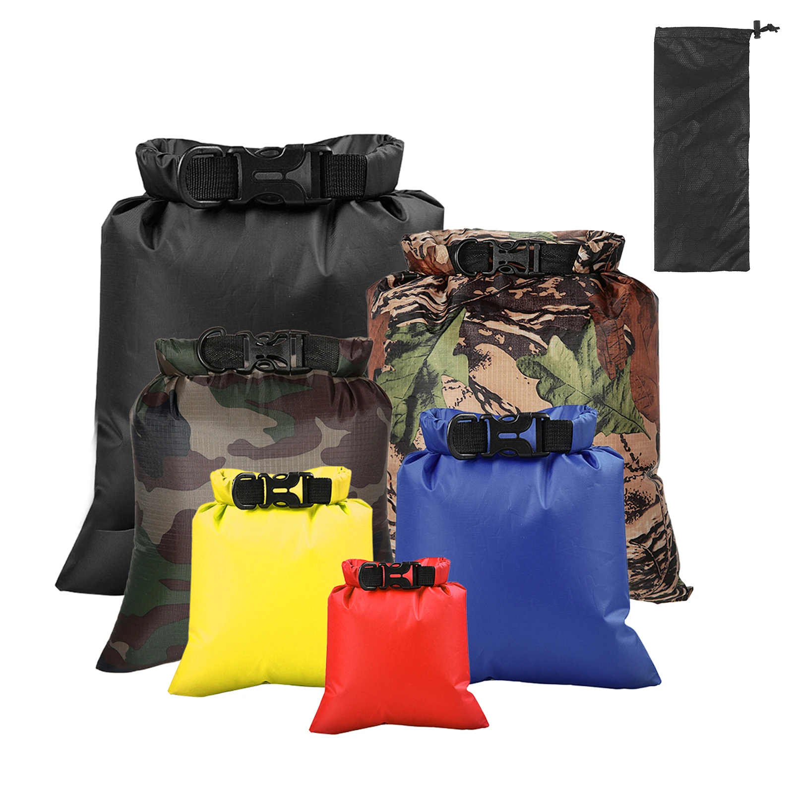 3PCS/6PCS Outdoor Waterproof Bag Dry Sack Waterproof Dry Backpack Storage Pouch Drifting Boating Floating Kayaking Beach dry bag waterproof bag