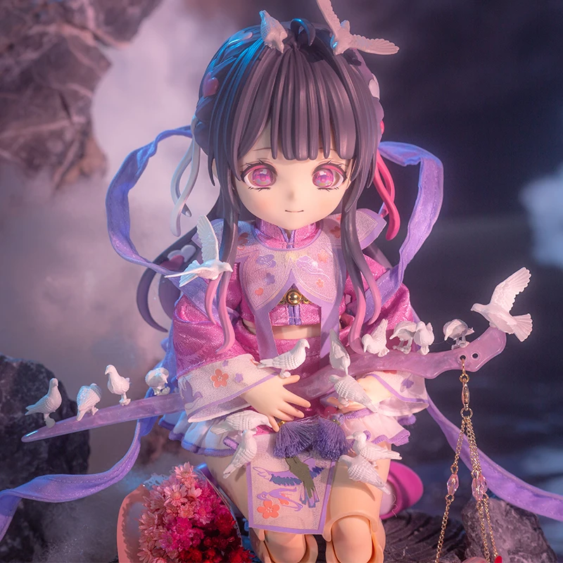 ミニドール　bjd 少女12cm 中国製 ヘッドあり！メイクなし！ 7.5cm BJD 1/8 1/12 3D 球体関節人形