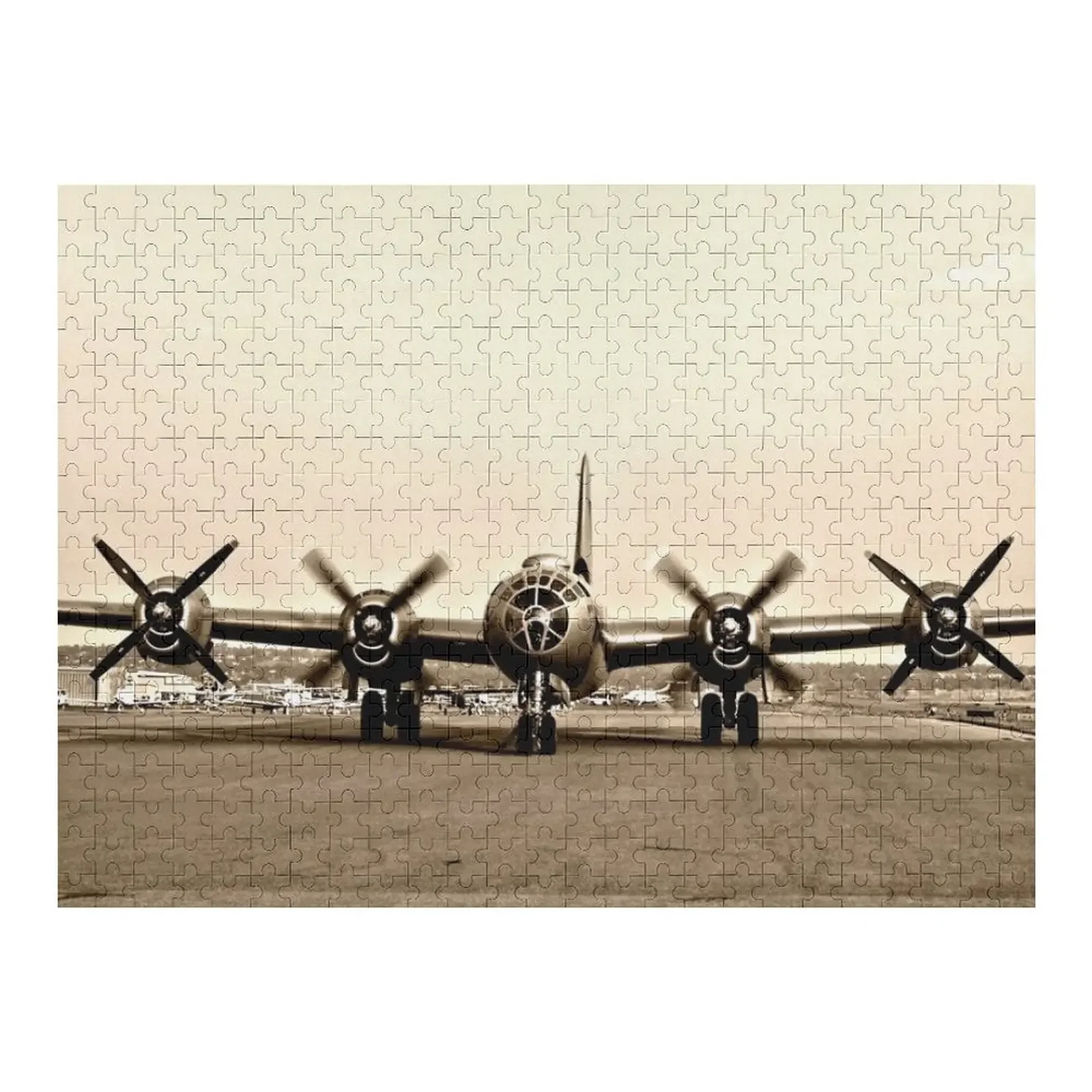 

B-29 Bomber Plane - Classic / Vintage WW2 Aircraft Photography Jigsaw Puzzle Personalised Toys Custom Wooden Gift Puzzle