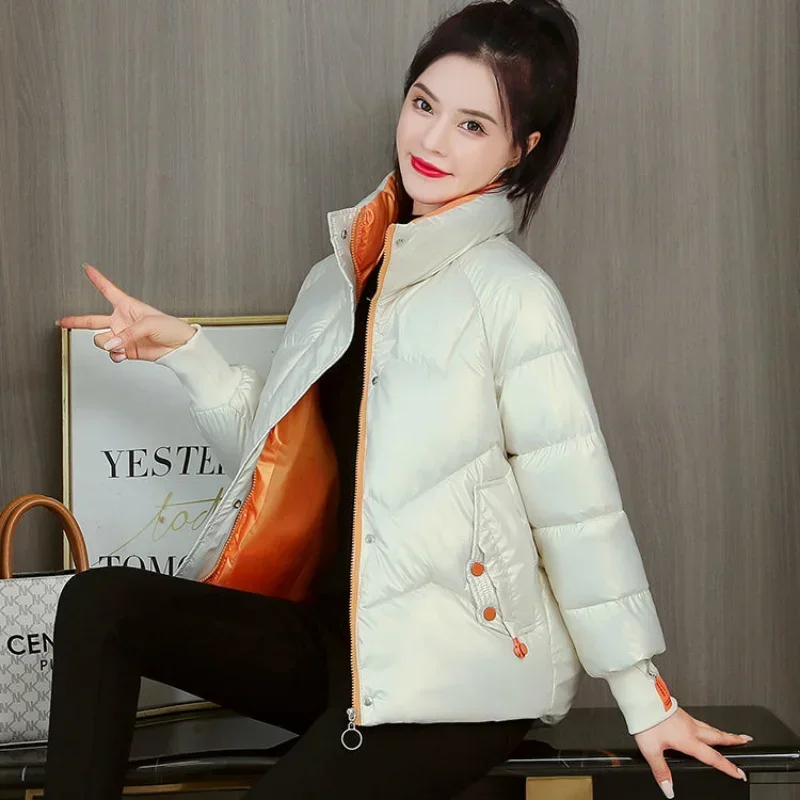 여성용 퀼트 패딩 코트, 화이트 덕다운 두꺼운 패딩, 짧은 크롭 블랙 재킷, 럭셔리 하이 퀄리티, 2023 트렌드 콜드