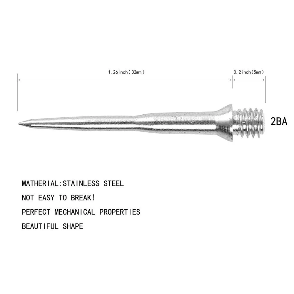 3pcs 다트 스틸 팁 교체 가능 32mm 변경 가능 다트 바늘 포인트 고품질