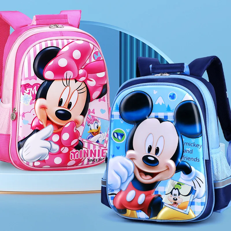 

2024 Disney Mickey Mouse Backpack Children Bacpack Cute Cartoon Children Handbag Women Backpack Kids Christmas Gifts