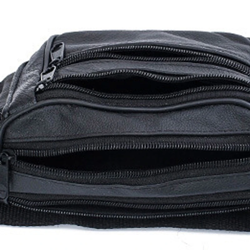 Fashion Men Leather Waist Packs City Walking Men Organizer Travel Waist Pack Necessity Belt Mobile Phone Bag