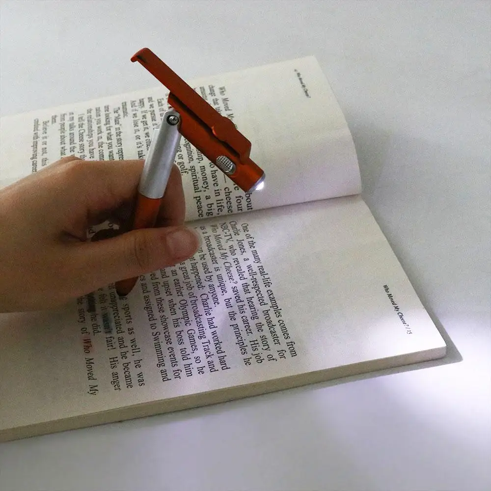 Multifunctional Foldable School Students Stationery Writing Pen Stylus Pen Cellphone Holder Ballpoint with LED Light multifunction pen