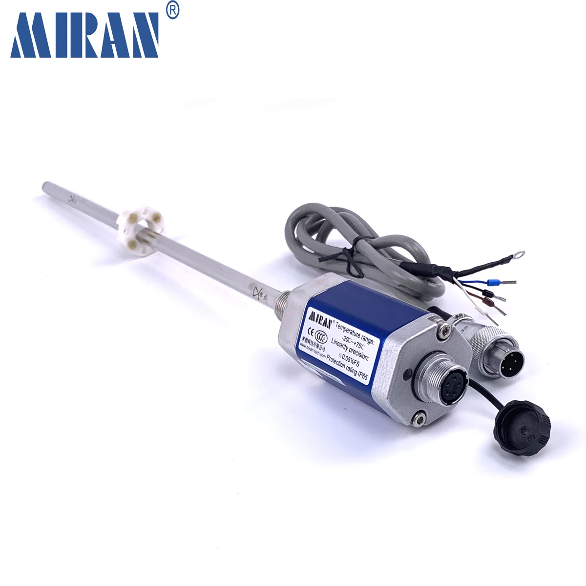 MIRAN 325-650mm MTL5 Reinforced Seal Magnetostrictive Linear Position Sensor RS485 Digital Output For Hydraulic Cylinder Using