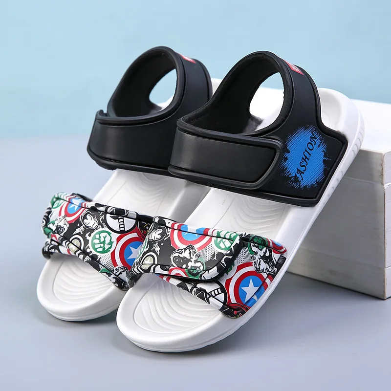 Fashion Baby Boy Girl Children Summer Non-slip Beach Shoes Cartoon Shark Dolphin Spiderman Mickey Breathable Sandals baby shoes,kids shoes,children sandals,kids sandals,beach shoes