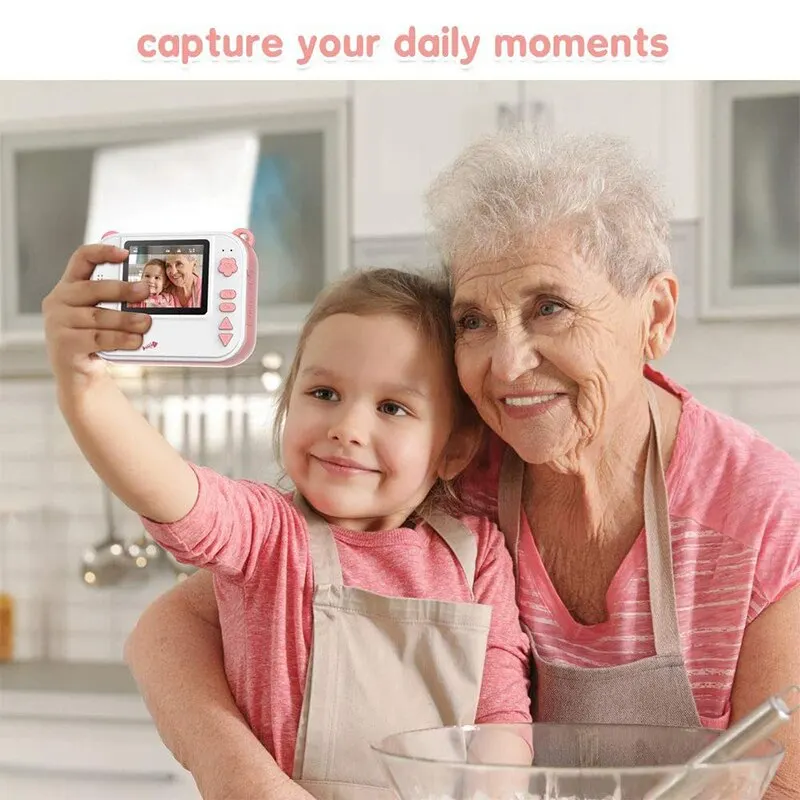 Kids Camera Instant Print Boys Girls Toddlers Digital Camera Toy for Kids Gift Birthday Gift for 3-14 Year Old with SDCard 1080P digital camera