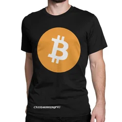 Bitcoin Logo Cryptocurrency Tee Shirt Men Satoshi Nakamoto Fashion Pure Cotton Tee Shirt Harajuku Tshirt Gift Clothing