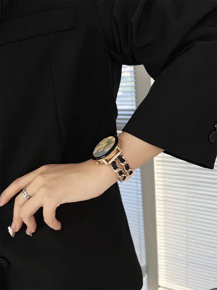 Luxury Leather and Metal Bracelet Watch Band - 20/22mm Premium Strap