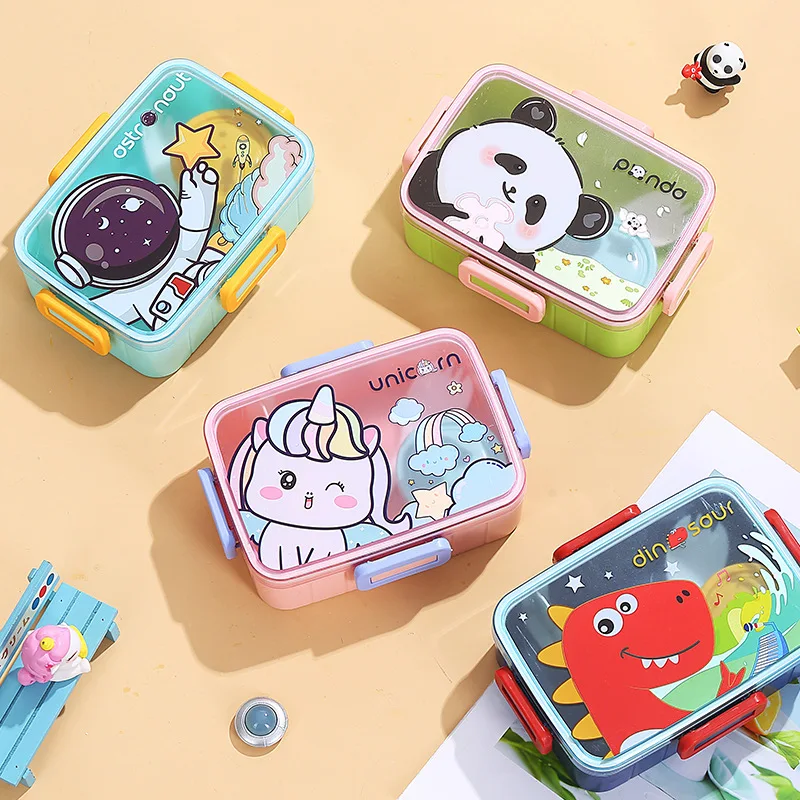 Cute Lunch Box for Kids Girls Boys With Compartments Bento Lunchbox School Child Leakproof Children's Food Snack Boxes New 2025 - 2