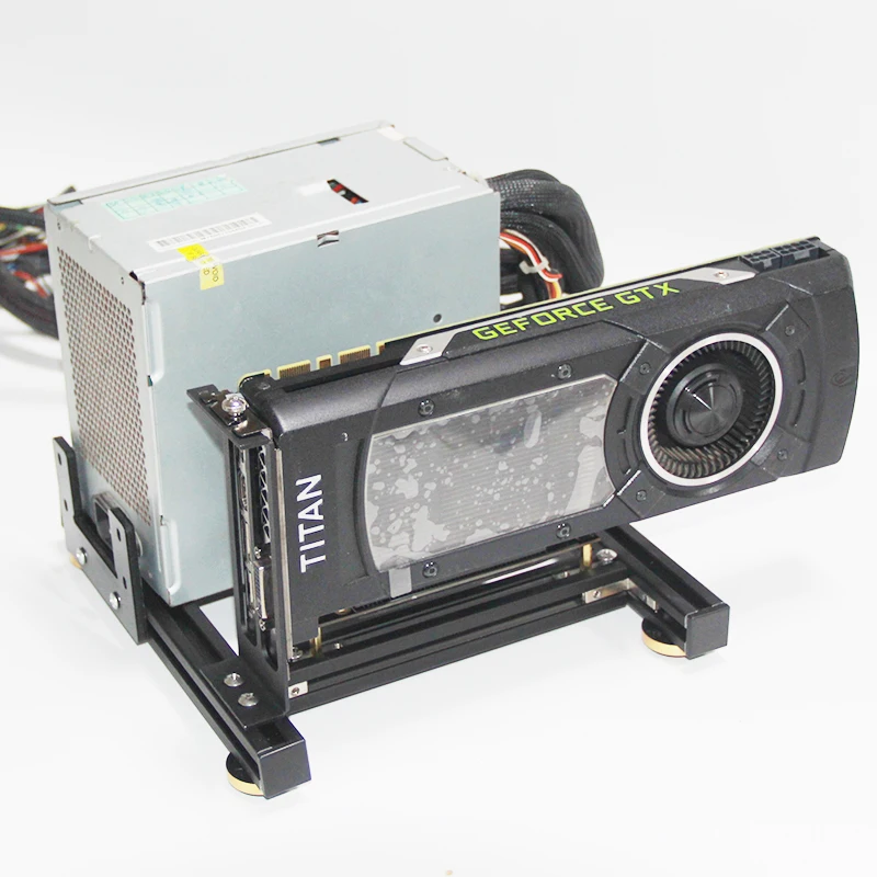 De Alimentação ATX, Suporte De GPU Duplo, Base De Alumínio, DIY