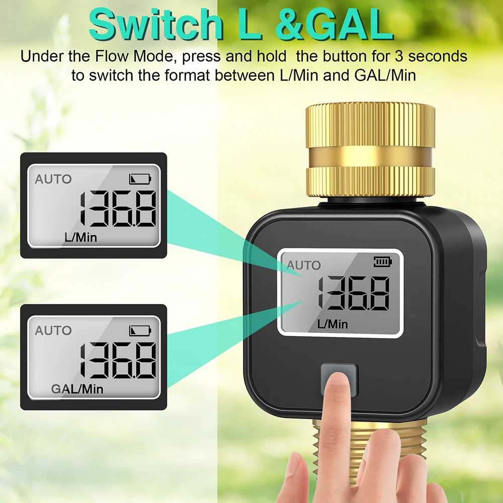 Digital Water Flow Meter IP5X Water Consumption and Flow Rate
