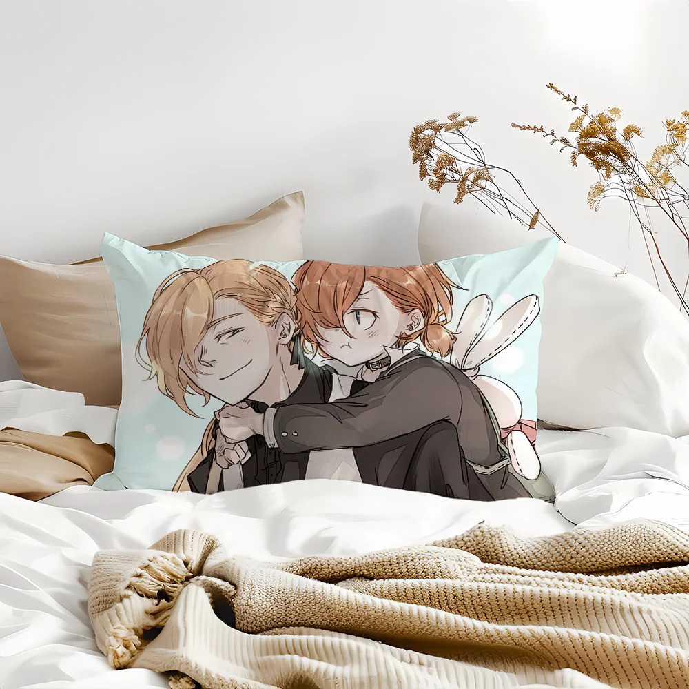 Hot Anime Bungo Stray Dogs Kissenbezug, geeignet für Sofa, Auto, Kissen, rechteckiges Rückenkissen – Detail 13