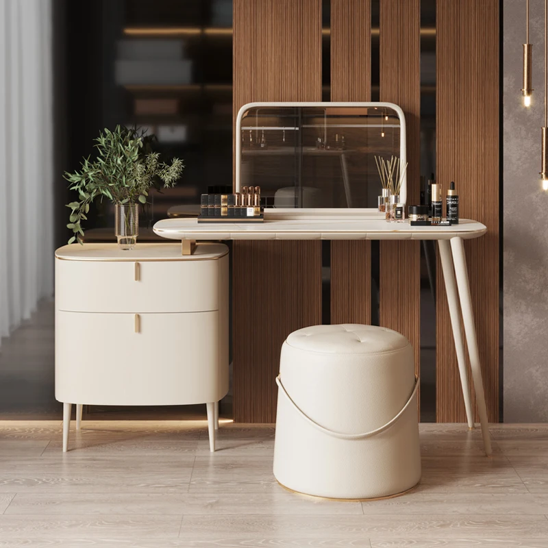 

Internet Celebrity Ins Style Light Luxury and Simplicity Light Luxury Makeup Table Storage Cabinet Integrated.
