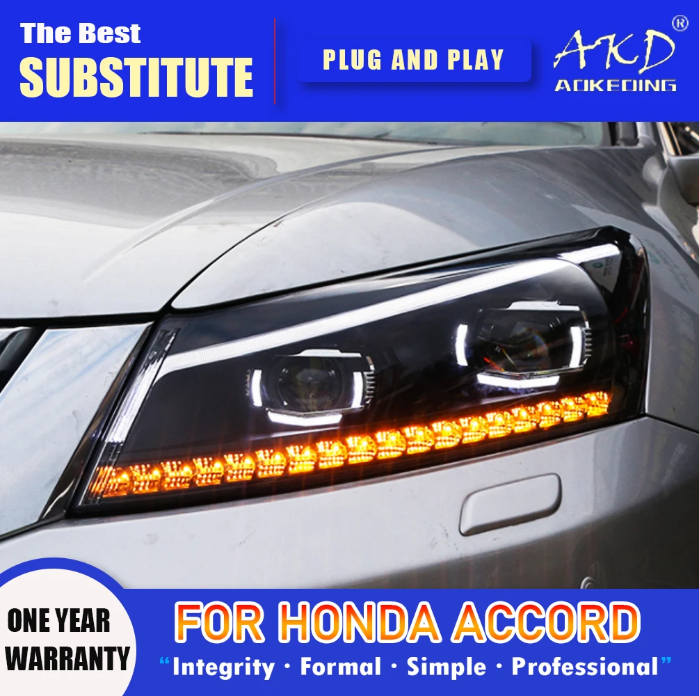 Akd Head Lamp For Honda Accord G8 Led Headlight 20082012 Headlights