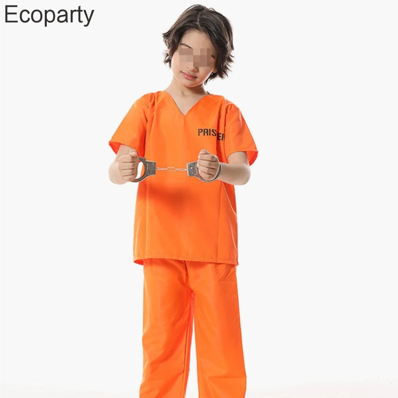 Disfraz de prisionero americano para hombre y mujer, mono, Tops, pantalones,  uniforme de prisión naranja para adultos, disfraz de Halloween - AliExpress