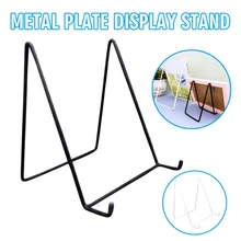 

Iron Art Metal Plate Display Stand Dish Rack Plate Stands Picture Frame Holders Photo Pedestal Easel Holder Home Decoration