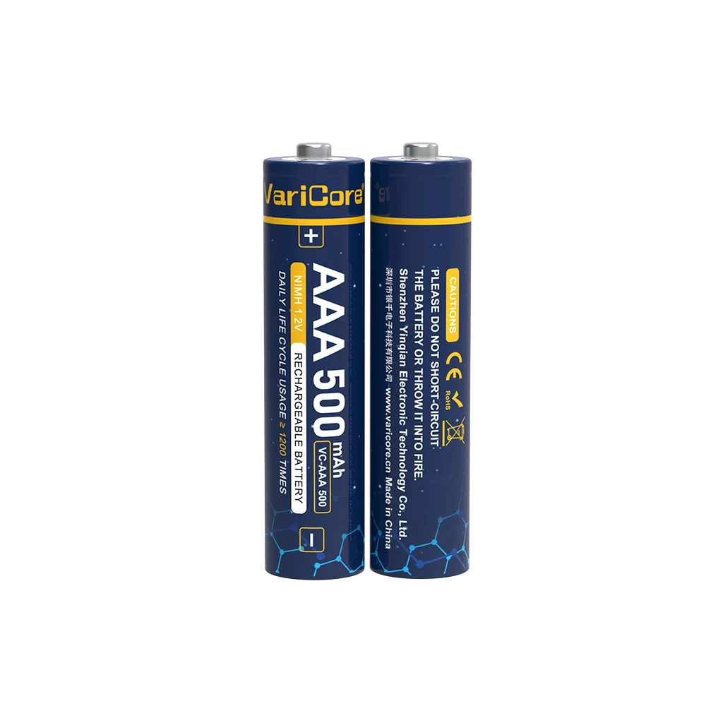 VariCore Original AAA 500mAh NiMH Battery 1.2V Rechargeable Battery for Flashlight, Toys,remote control rechargeable nickel metal hydride batteries