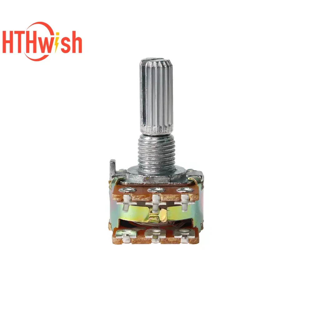 5pcs WH148 20MM 6Pin Dual Potentiometer B1K B2K B5K B10K B20K B50K B100K B250K B1M Ohm Variable Rotary Carbon Film Resistor
