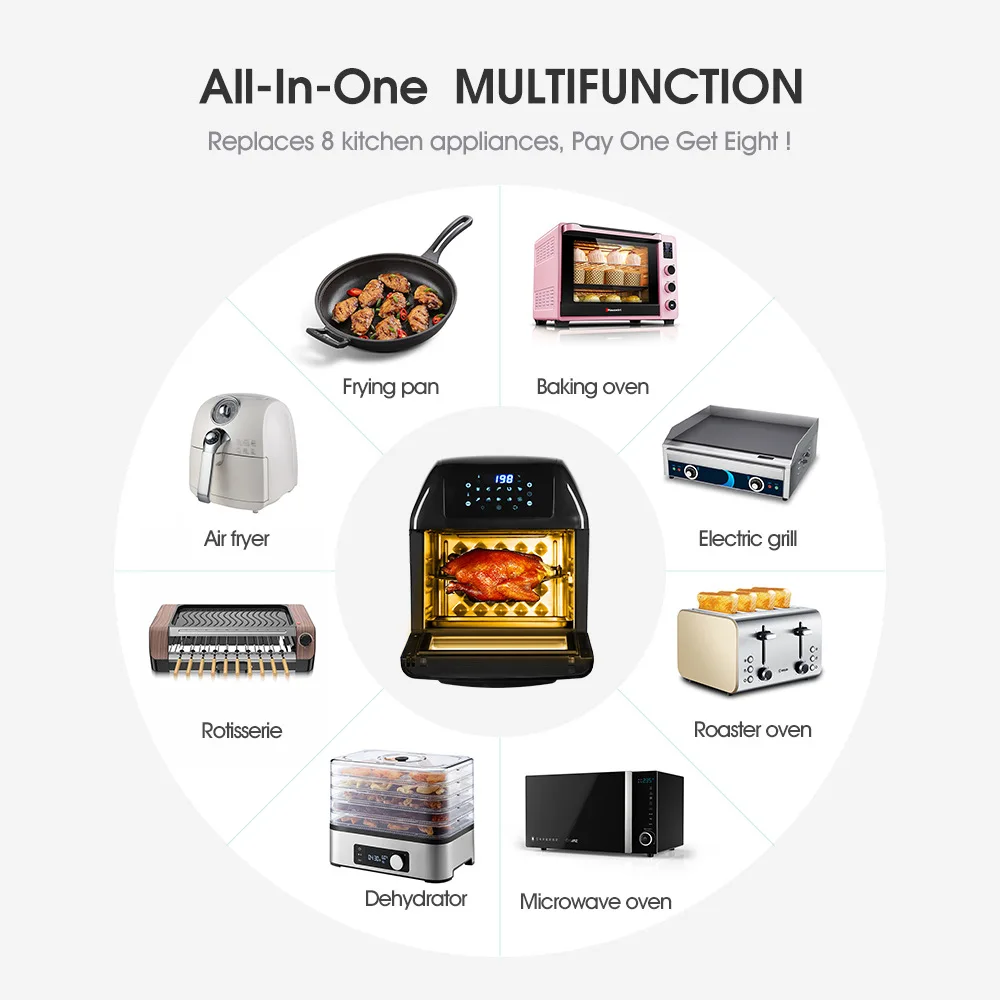 Household Electric Air Fryer No Oil Automatic Chicken Fryer Intelligent Air fryer Large-capacity Electric Oven