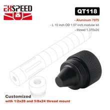 

OD1.57" L 10 inch Aluminum 7075 Modular kit 1.375x24 thread 5/8x24 1/2x28 JIG booster car Oil Catching Cleaning Device Kits