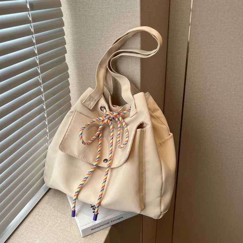 Shoulder Bag Nylon Large Capacity Storage Bag 2023 New Summer All-match Casual Design Daily Commuter Student Tote Bag All-match