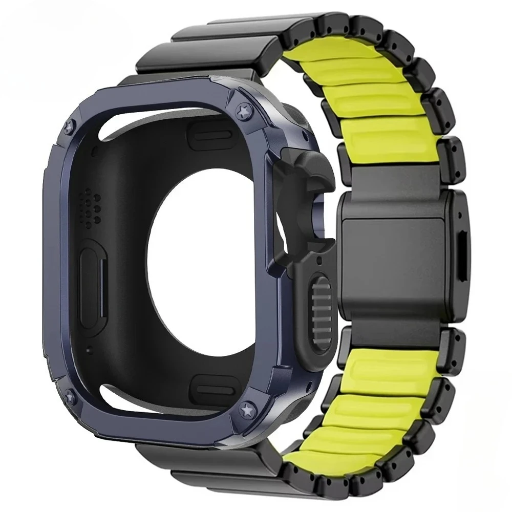 Titanium Strap and Soft Case with Magnetic Sport Band