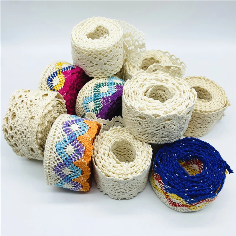 Cotton Lace Ribbon Fabric For Apparel Sewing 2yards/Lot