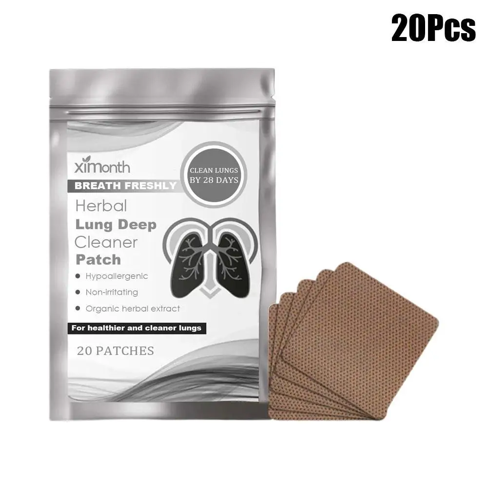Repair Patches Cough Patches 4 Weeks Powerful Lung Support Relief Body Discomfort Fatigue Herbal Lung Cleanse 20PCs