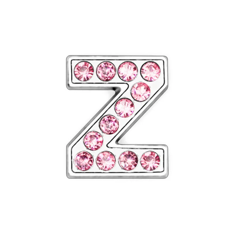 Elegant Pink Rhinestone Slide Letters