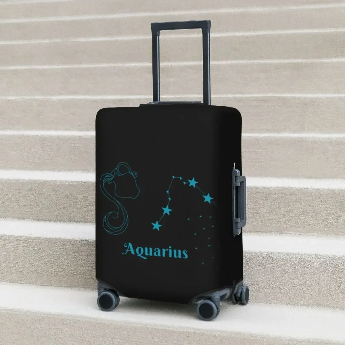 

Aquarius Suitcase Cover Zodiac Sign Print Horoscope Holiday Cruise Trip Fun Luggage Accesories Protection