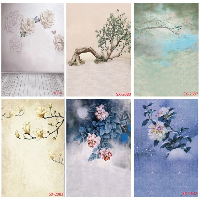 

Vinyl Chinese Style Flower Themed Photography Backdrops Prop Vintage Portrait Photo Studio Background 2157 YXFL-84