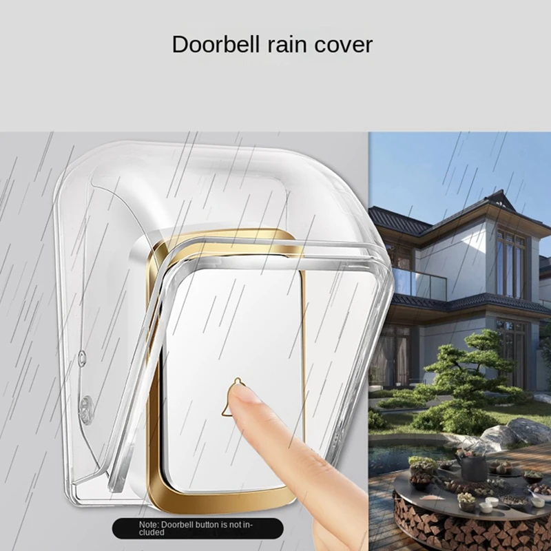 Doorbell Rain Cover Outdoor Transparent Outdoor Doorbell Box Transparent Wireless Rainproof Box
