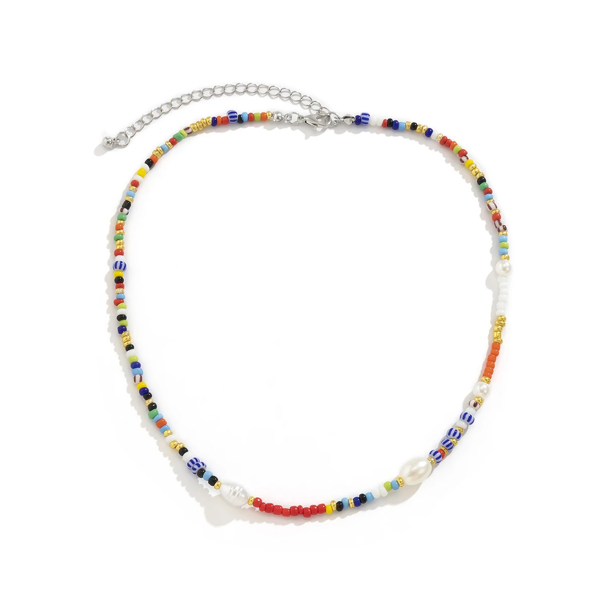 Colorful Beads Pearls Necklace Women | Mens Bead Chain