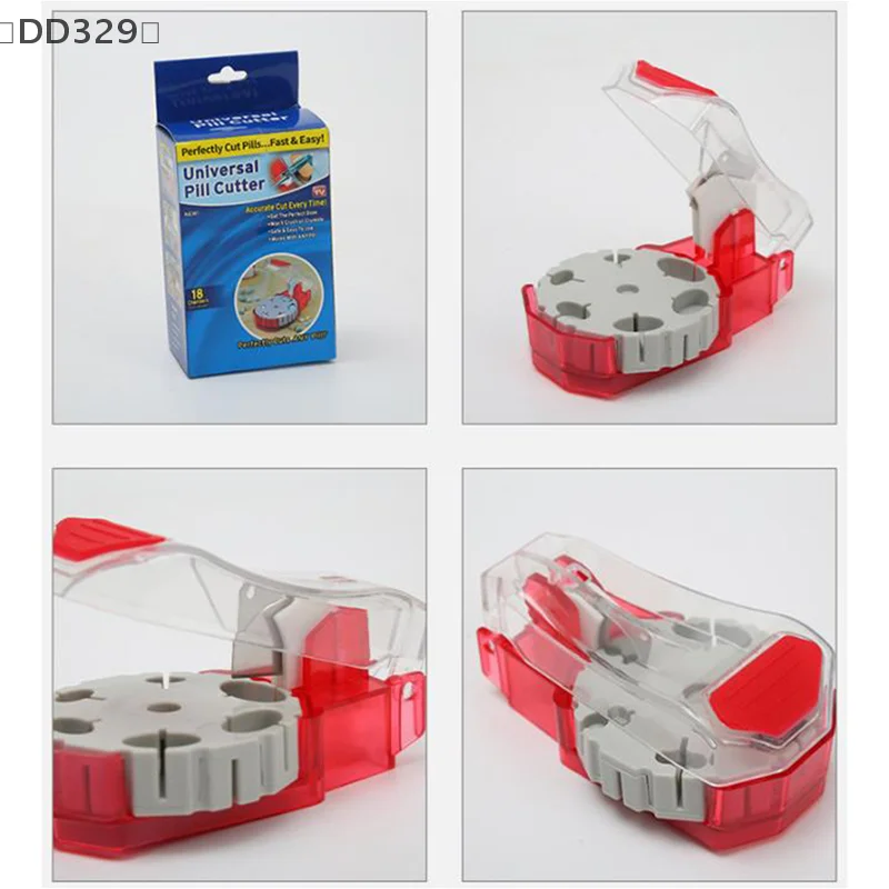 〔DD329〕 Portable Medicine Pill Tablet Cutter Splitter Case Storage Box Crusher Divider