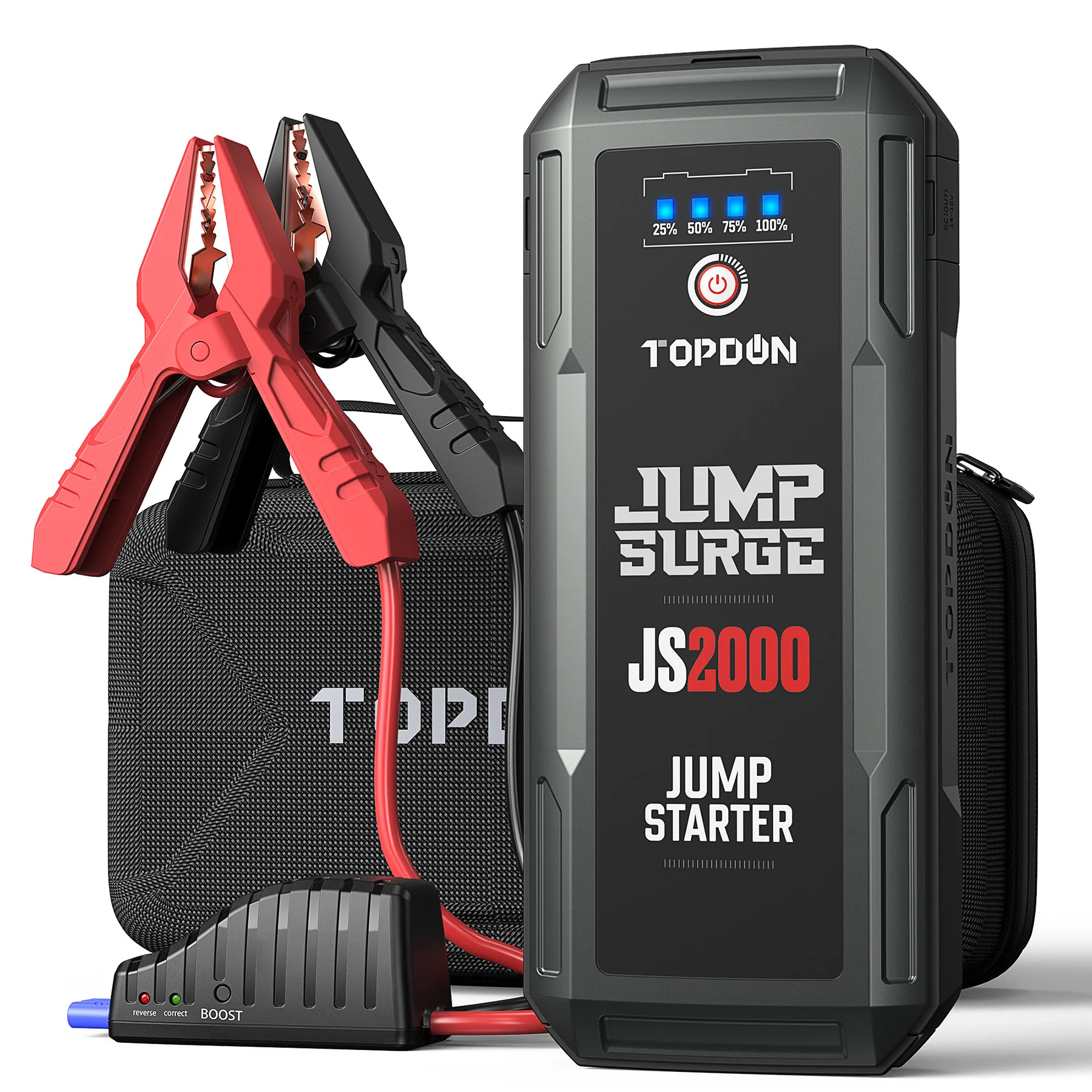 Topdon Js2000 12V 16000Mah 24000Mah Arrancador De Salto Bateria Para Carro Conercial Coche Portatil Auto 'Automovil'