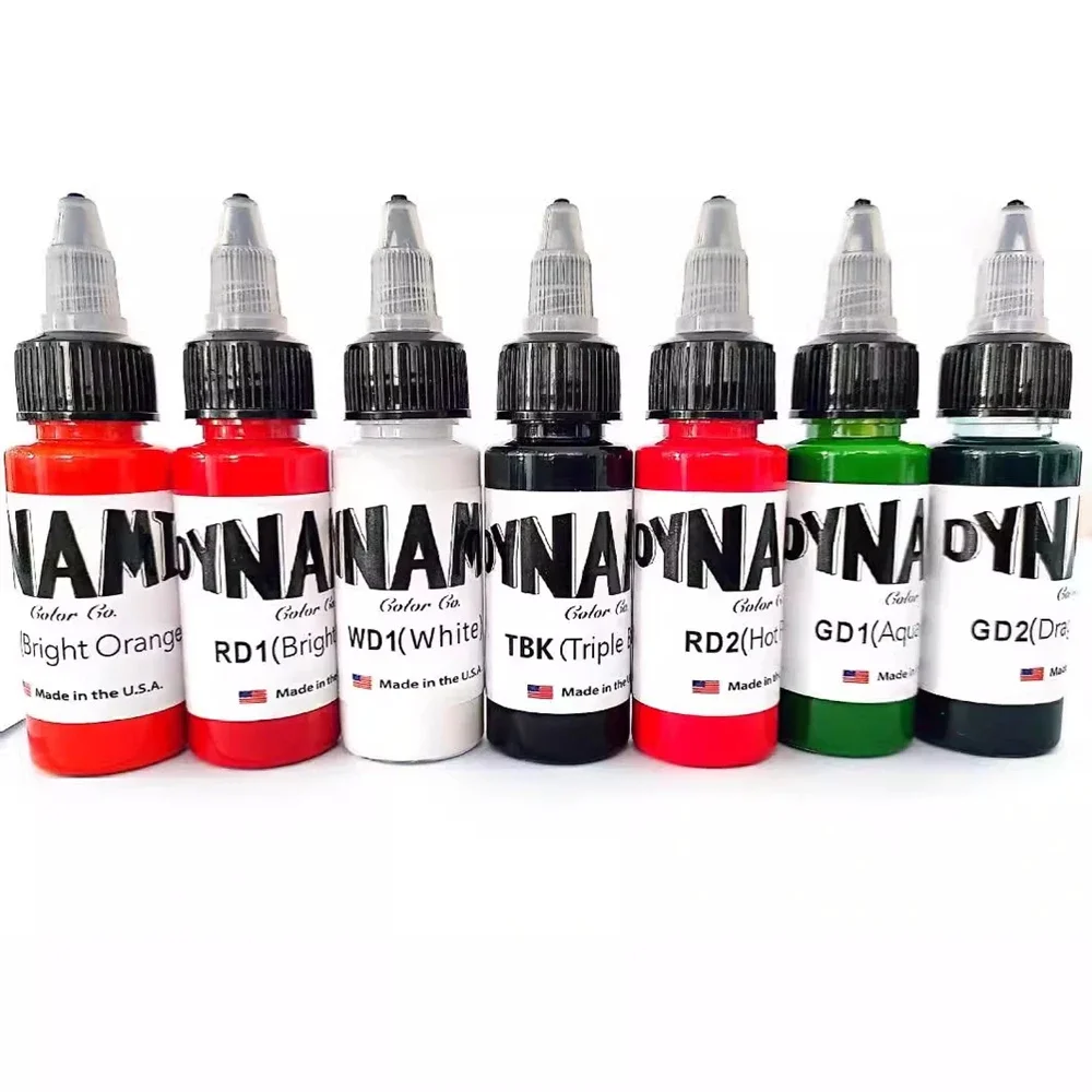 1/14pcs Dynami Professional Tattoo Ink Pigment For Body Safe Rave Natural Permanent Makeup Tattoo Machine Supplies tattoo ink tattoo ink pigment