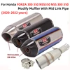 Slip On For Honda FORZA 300 350 NSS 350 NSS 300 2020 - 2022 Motorcycle Exhaust Escape Modify Muffler With Mid Link Pipe Silencer