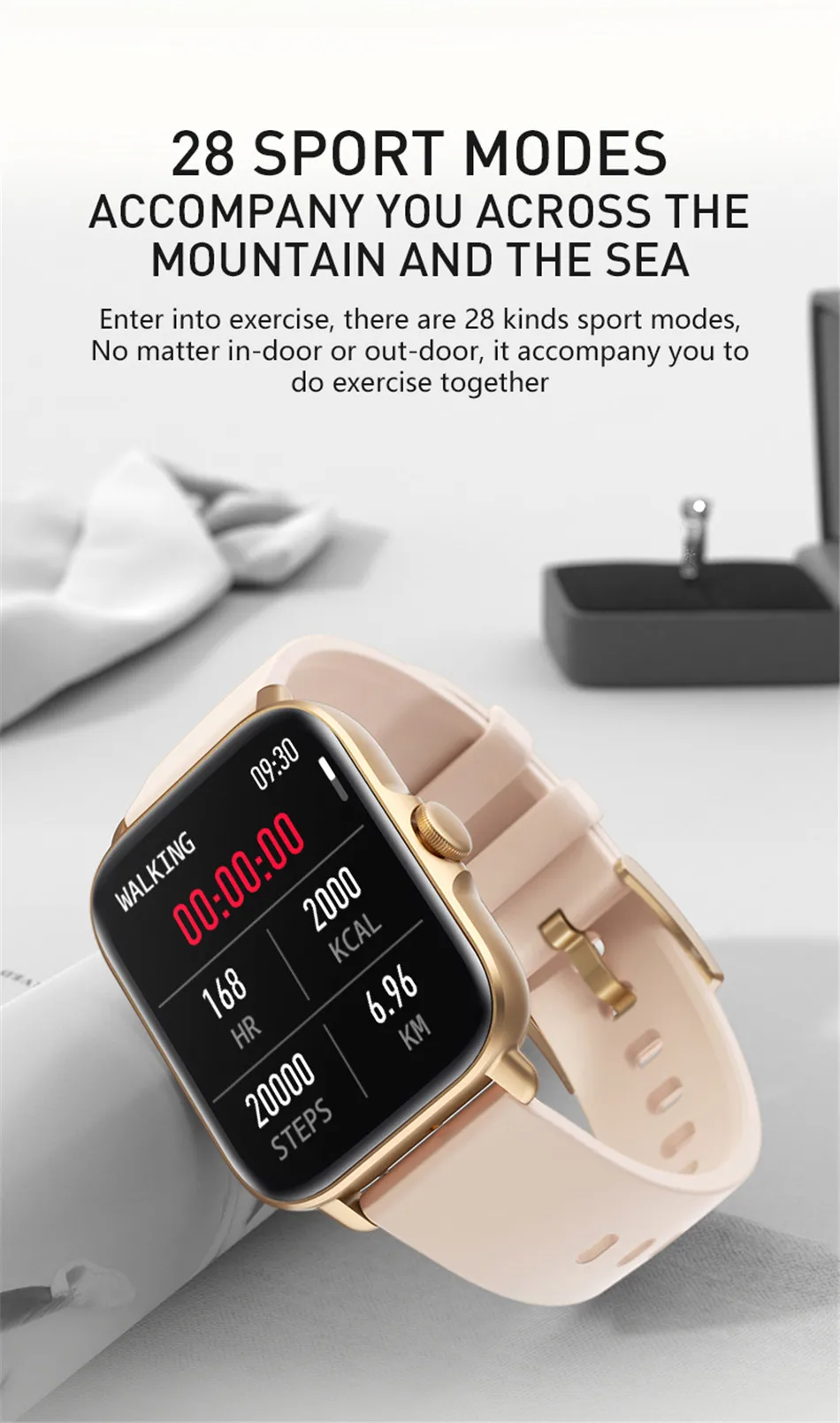 2022 New Smart Watch Women Men For Xiaomi smart Bracelet Exercise Activity Tracker IP68 Waterproof Sport Ladies Call Smart Watch