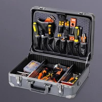 Multifunctional Tool Case Aluminum Alloy Household Hardware Tools Storage Box Portable Partition Repair Tool Organizer Suitcase 1