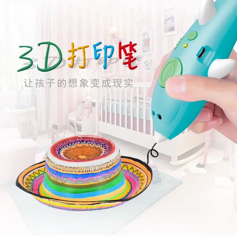 Luxmoc 3D Printing Pen Creative 3D Stereoscopic Toys Models Drawing Pen DIY Graffiti Low Temperature For Kids Gift
