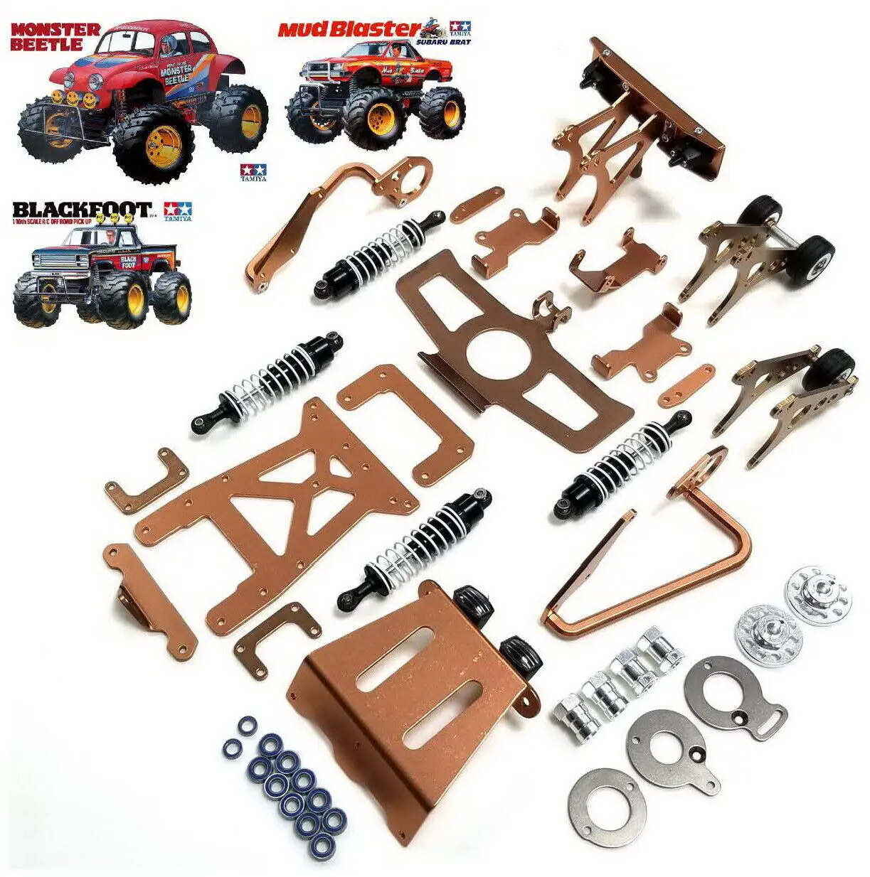 Rcaidong Alluminio Opzione Parti Ammortizzatori/Paraurti Per Tamiya Blackfoot Monster Beetle Mud Blaster 2Wd Orv Chassis