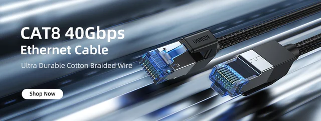  UPGREEN - Cable de Ethernet, blindado gigabit plano de Cat 7  RJ45, cable LAN para conexión de Internet de alta velocidad, cable de  conexión de red de 10 Gbps para videojuegos