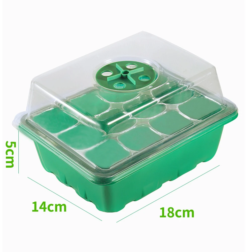 23pcs 12 Holes Seed Starter Trays with Grow LED Light Nursery Pot Seeding Tray Seed Grow Planter Flowerpots Gardening Tools 