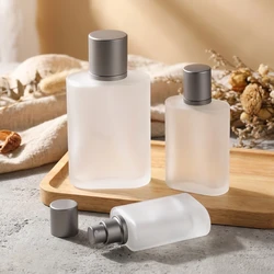 Frosted Glass Refillable Perfume Atomizer Spray Bottle - 100ml