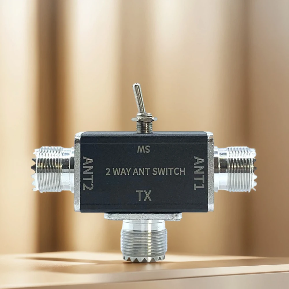 2 Way Rotary Switches SO239/BNC Connector 100W 0-50MHz Antenna Switches 1 Input & 2 Outputs with OFF/Ground Protection