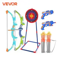 VEVOR Bow and Arrow Set for Kids 2 Pack LED Archery Set with 20 Arrows 2 Guns Outdoor Toy for Children Boy & Girl 6+ Year Old